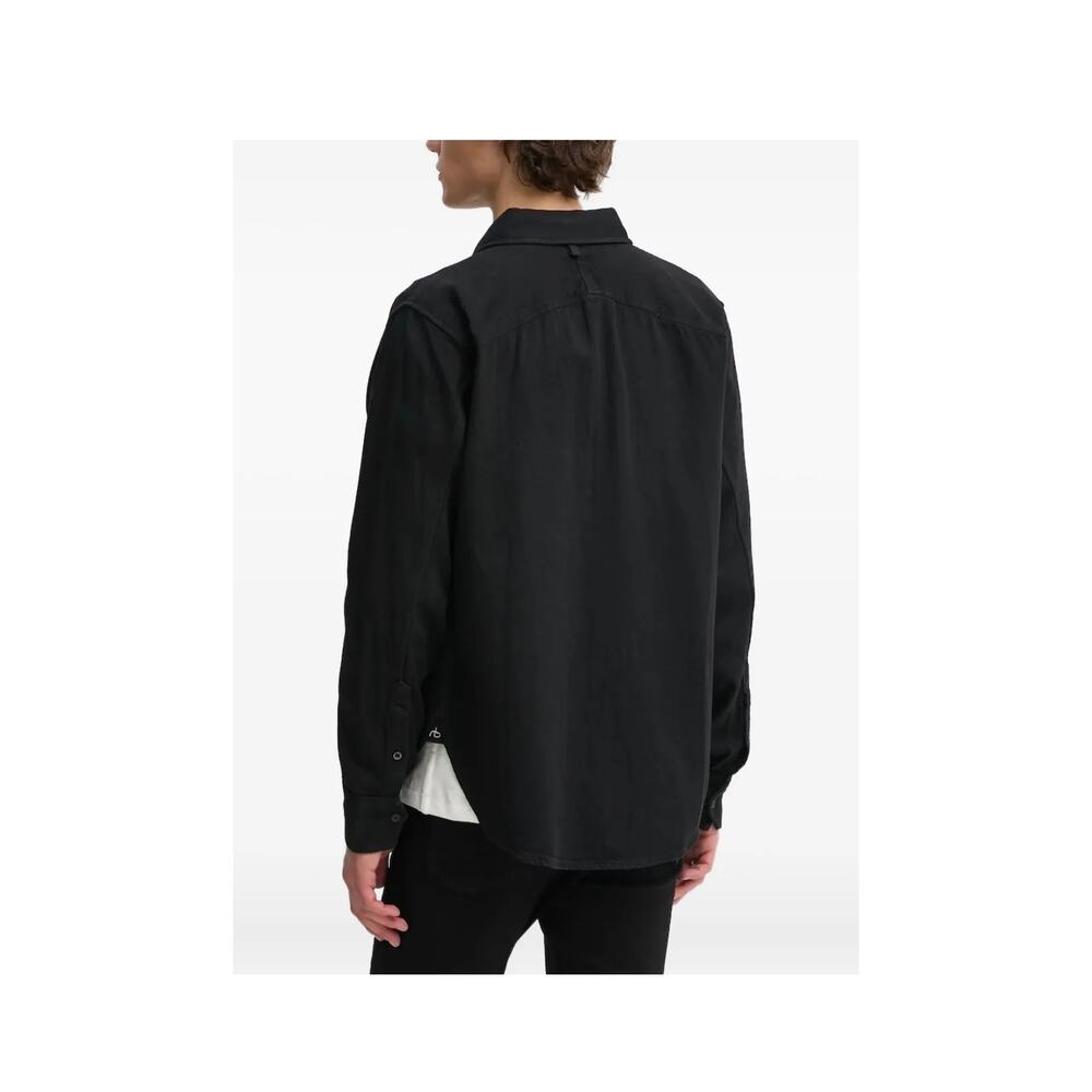Rag & Bone Men’s Button Down Navy Shirt Size L - Picture 2 of 13